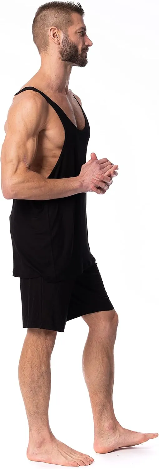 AMERICAN HEAVEN Men's 5 Pack Dry Fit Y-Back Muscle Tank | Stringer Workout Tank Tops
