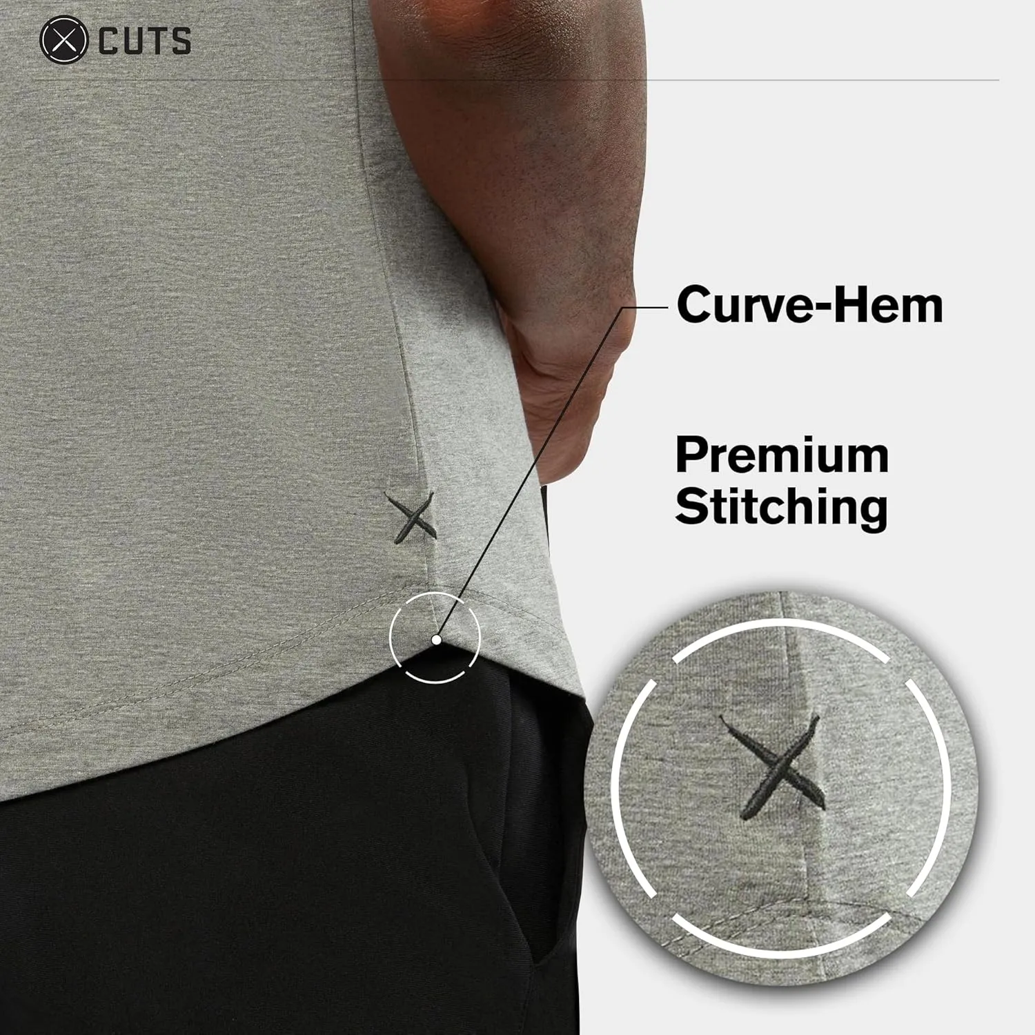 Clothing Men's Premium AO Crew Neck Casual Short Sleeve T-Shirt | Classic Curve Hem | PYCA Pro Soft Fabric