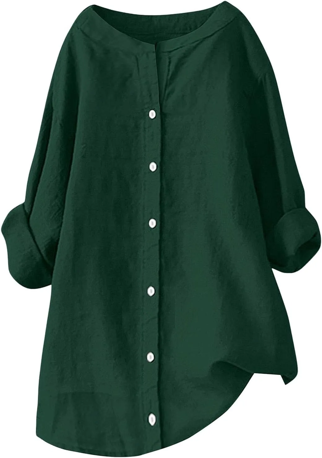 Cotton Line Shirts for Women Long Sleeve Lapel Button Down Tops Summer Loose Causal Sun Shirts Light Workout Outfits