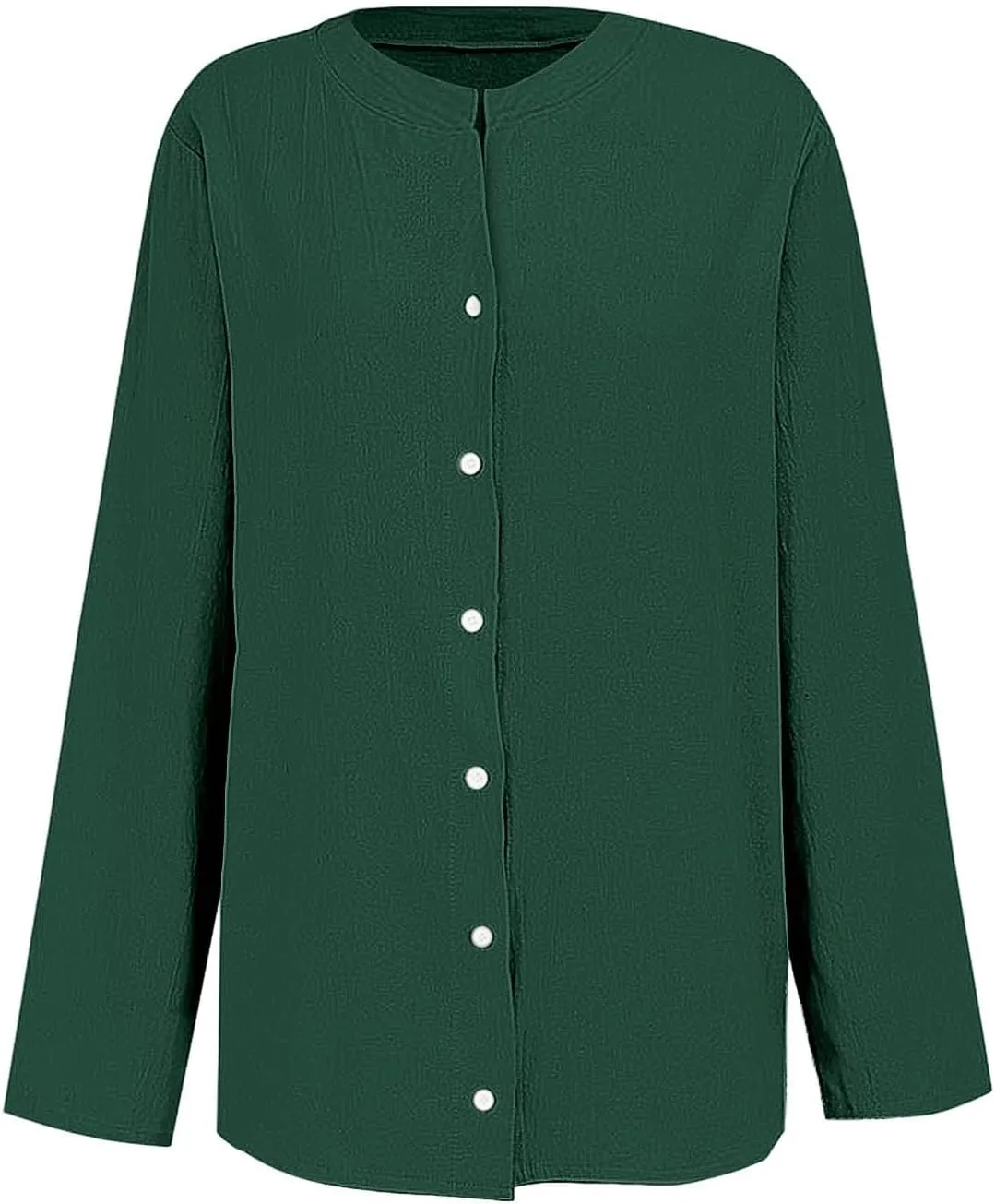 Cotton Line Shirts for Women Long Sleeve Lapel Button Down Tops Summer Loose Causal Sun Shirts Light Workout Outfits