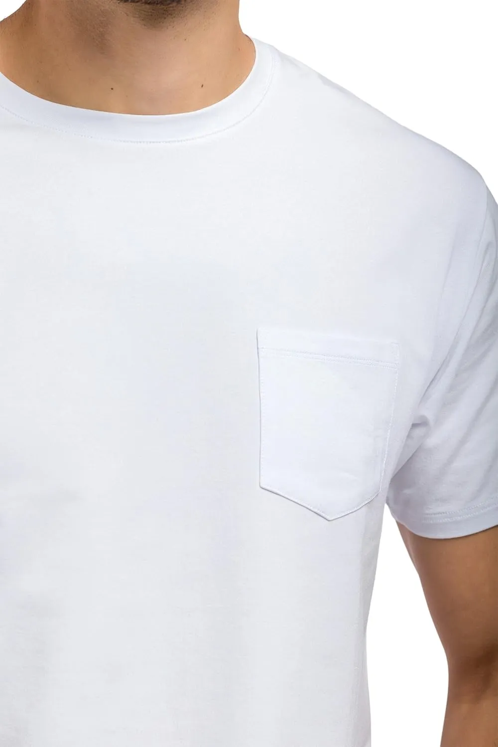 Fishers Finery Men's Soft Cotton Modal Crew Neck Pocket Tee