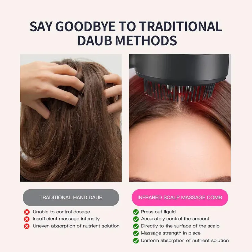 Hair Growth Massage Comb - Red Light Scalp Massager