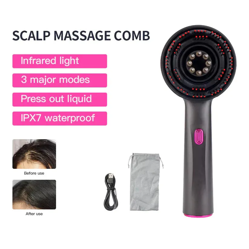 Hair Growth Massage Comb - Red Light Scalp Massager