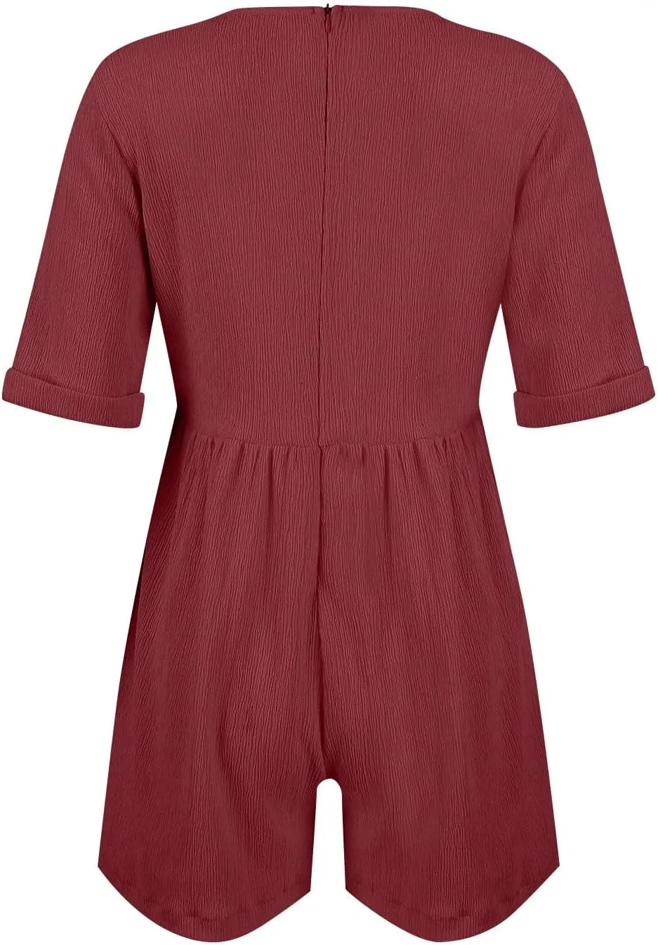 HGps8w Womens Cotton Linen Rompers Loose V Neck Short Sleeve Jumpsuit Casual Summer Overall Shorts Beach Outfits with Pockets