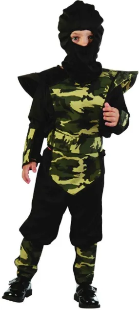 Kids Toddler Ninja Camouflage Costume - World Book Day Fancy Dress