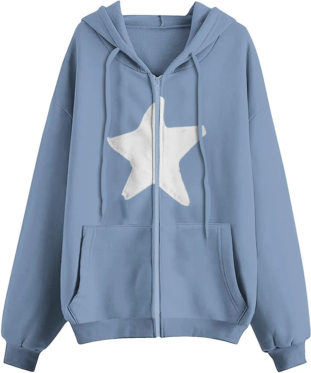 Long Sleeve Hooded Sweatshirt Coat Women Casual Light Jacket Zip Outwear with Pocket Athletic Cardigan Fall Tops