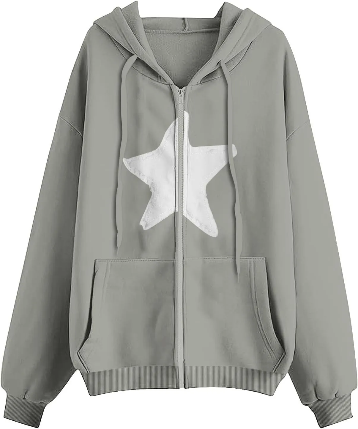 Long Sleeve Hooded Sweatshirt Coat Women Casual Light Jacket Zip Outwear with Pocket Athletic Cardigan Fall Tops
