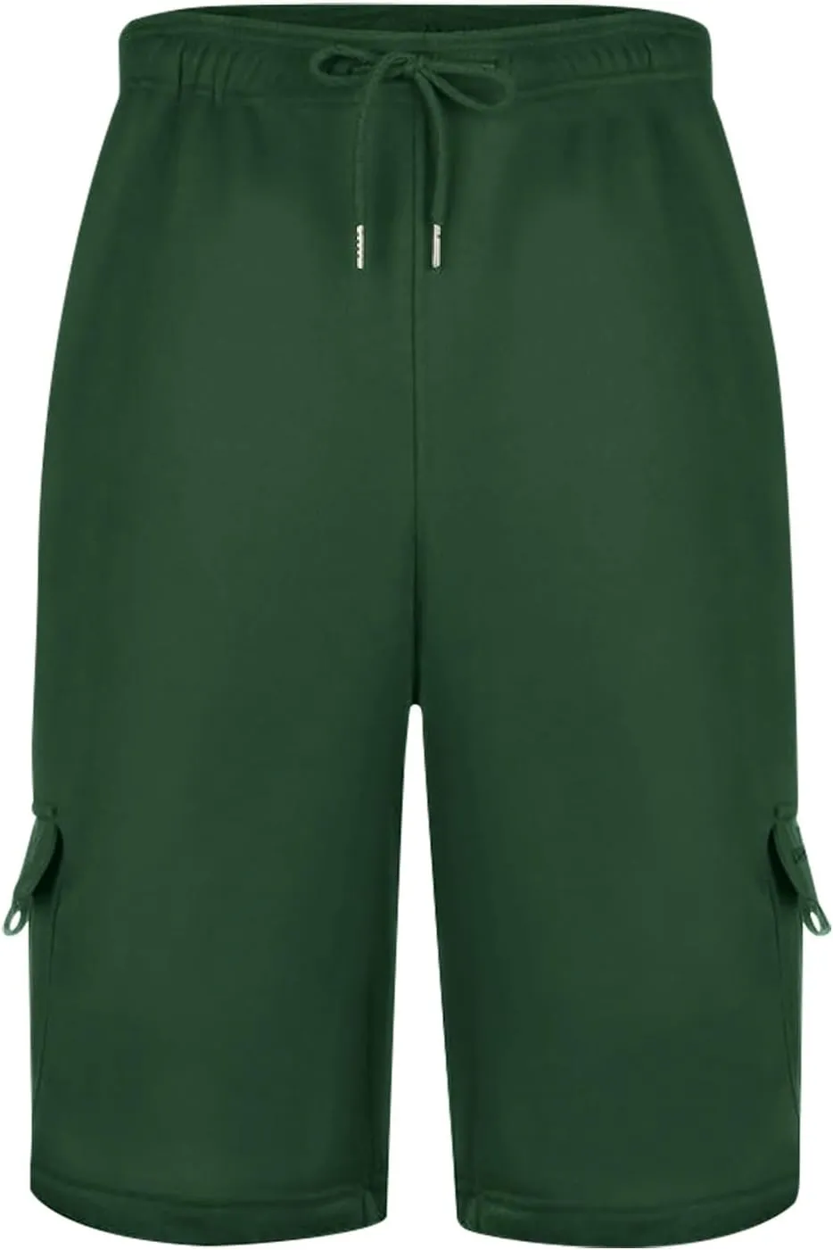 Mens Elastic Waist Cargo Shorts Summer Knee Length Bermuda Shorts Relaxed-Fit Casual Workout Shorts Hiking Pants