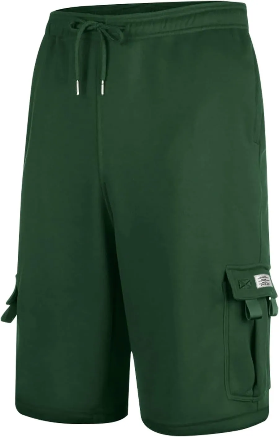 Mens Elastic Waist Cargo Shorts Summer Knee Length Bermuda Shorts Relaxed-Fit Casual Workout Shorts Hiking Pants