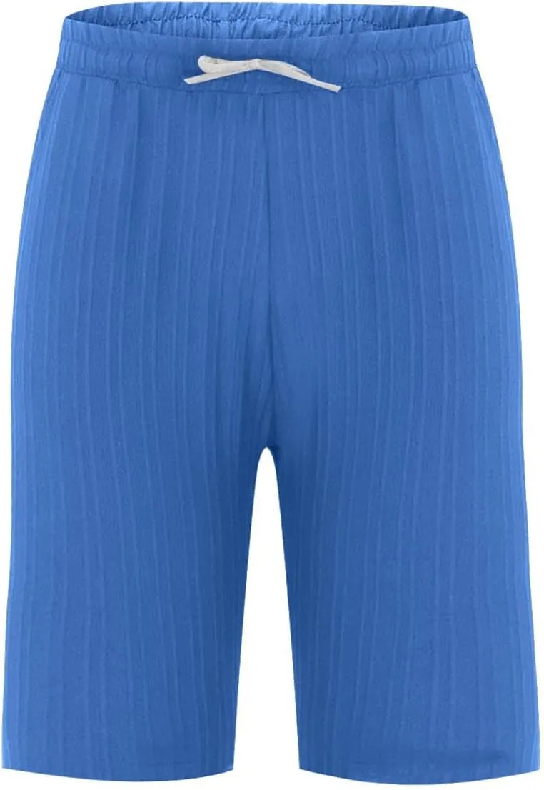 Men's Shorts Casual Beach Shorts Hawaiian Shorts for Men Summer Linen Shorts Relaxed Fit Loungewear Stylish Stripes Print