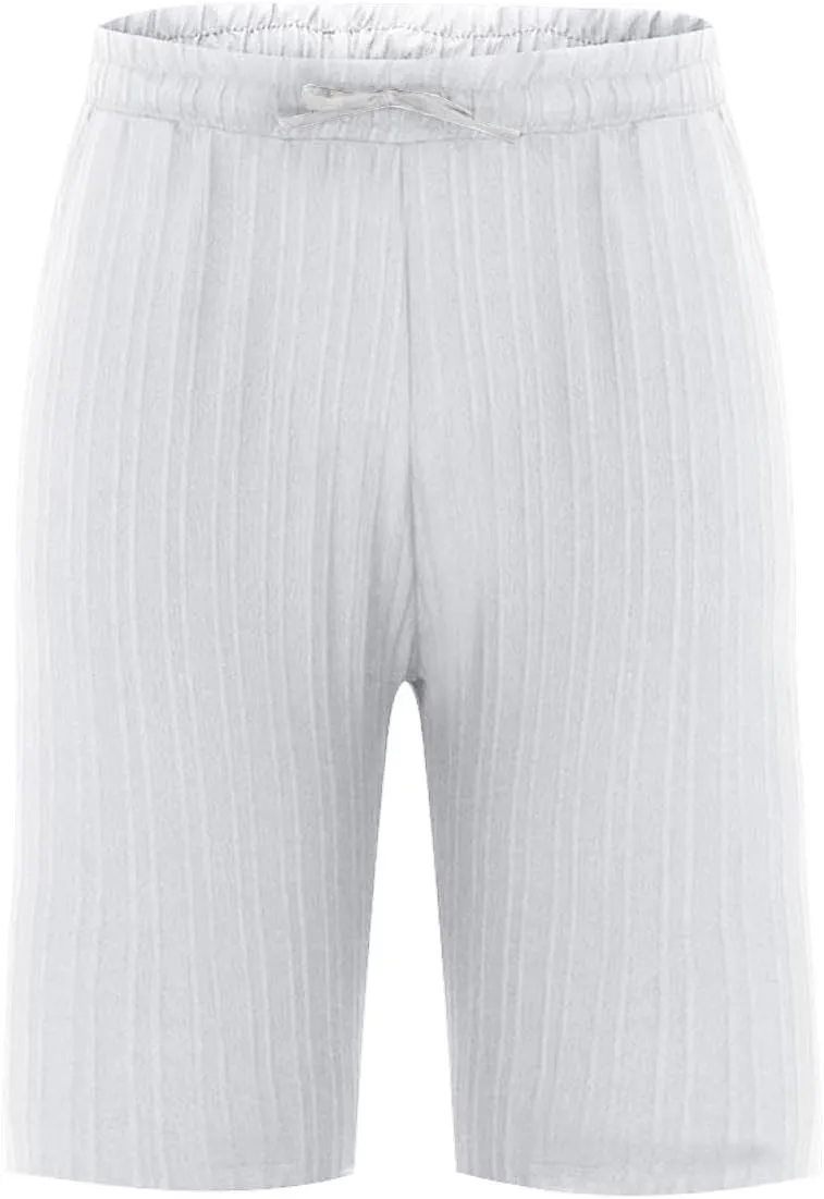 Men's Shorts Casual Beach Shorts Hawaiian Shorts for Men Summer Linen Shorts Relaxed Fit Loungewear Stylish Stripes Print