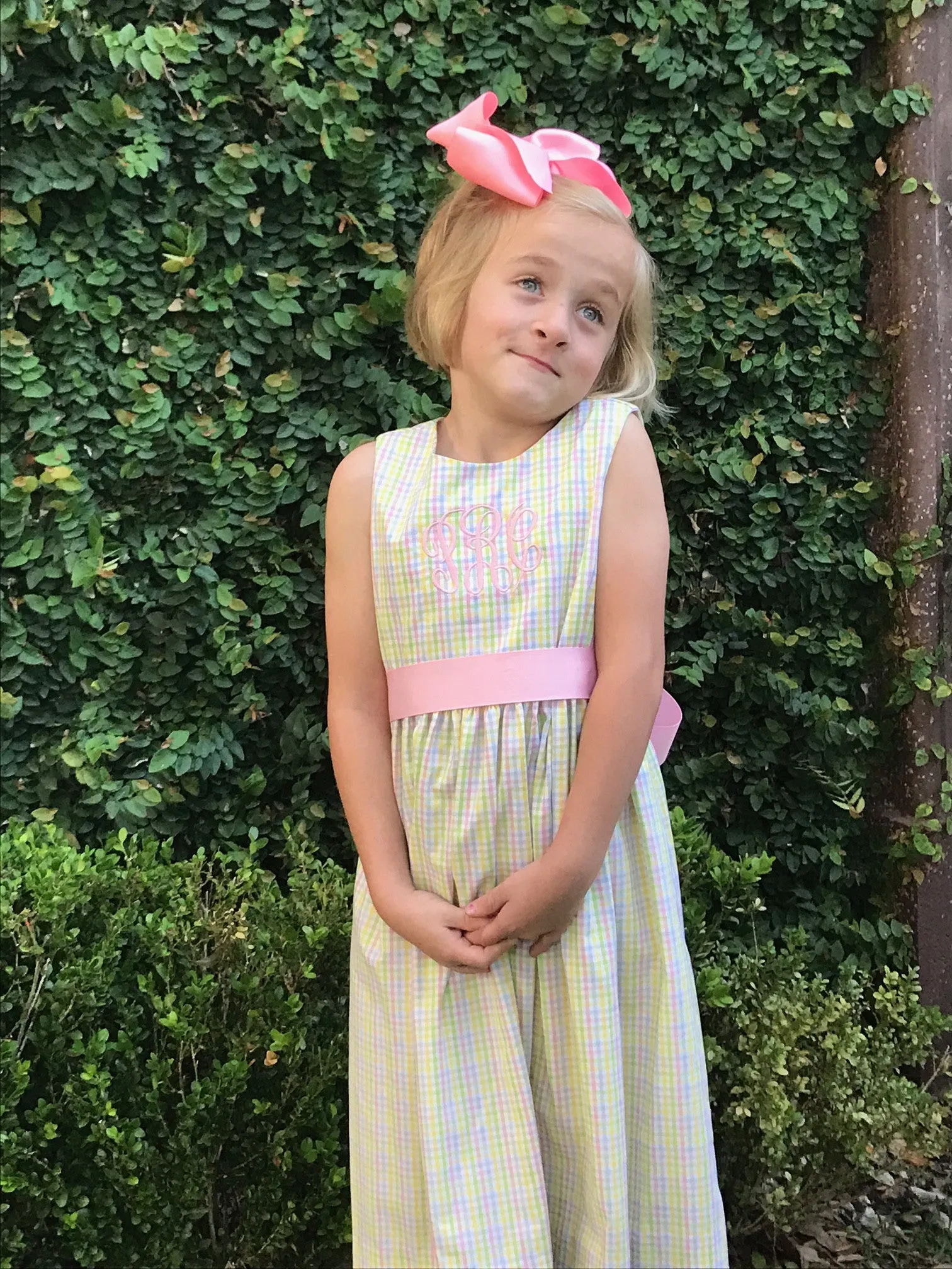 Pastel Checks Picnic Dress