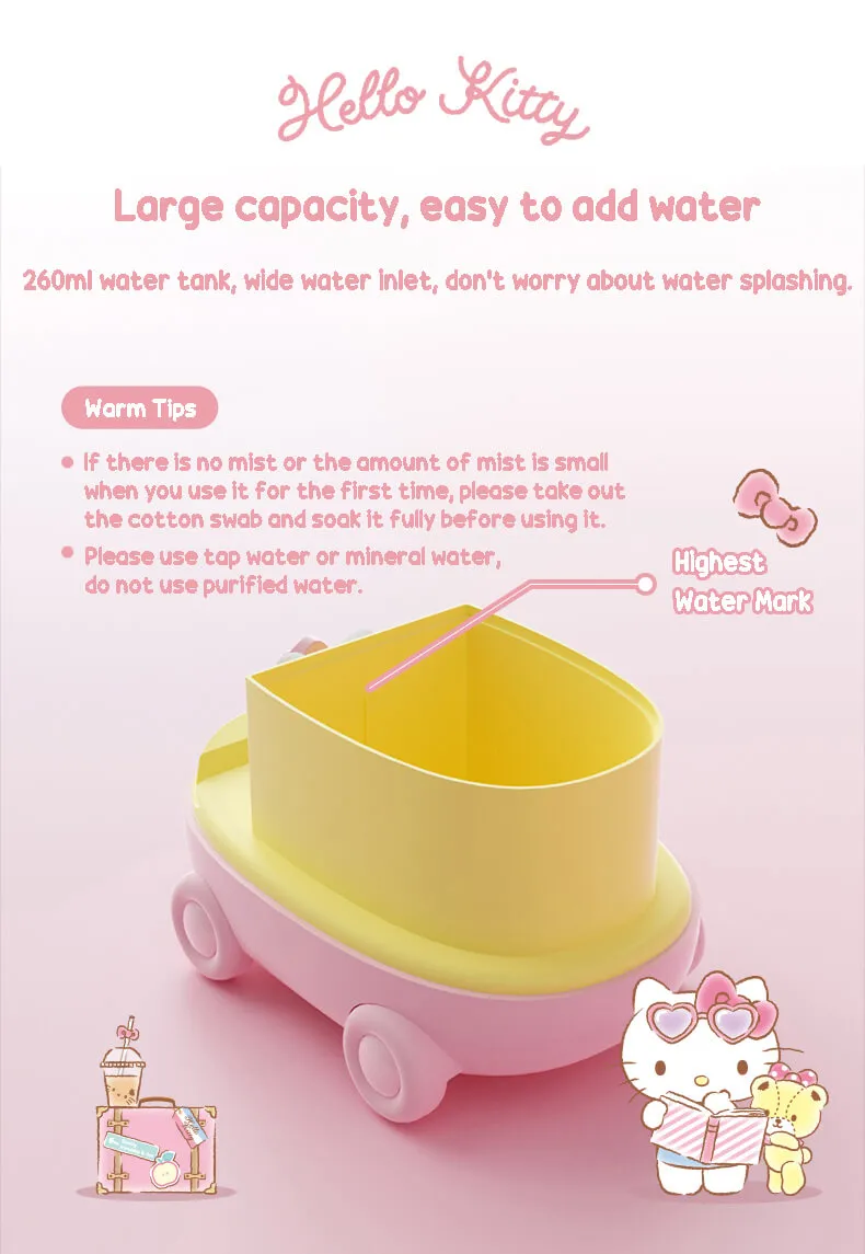 Sanrio Bus Shaped Mist Humidifier With Night Light