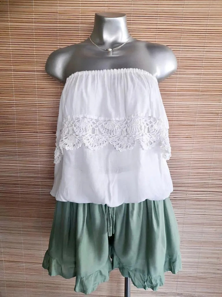 SHORT FROU-FROU New White