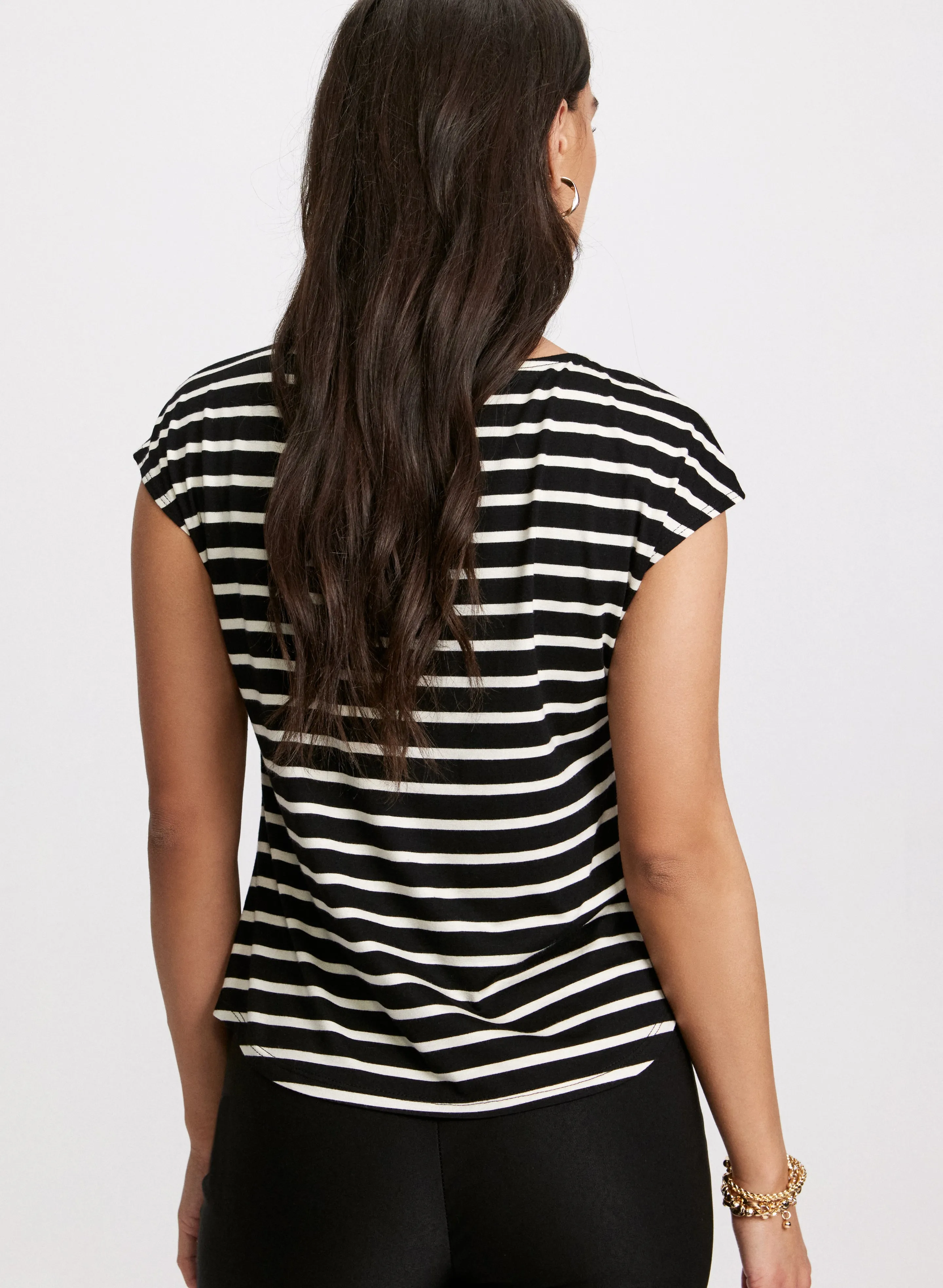 Striped Cap Sleeve Top