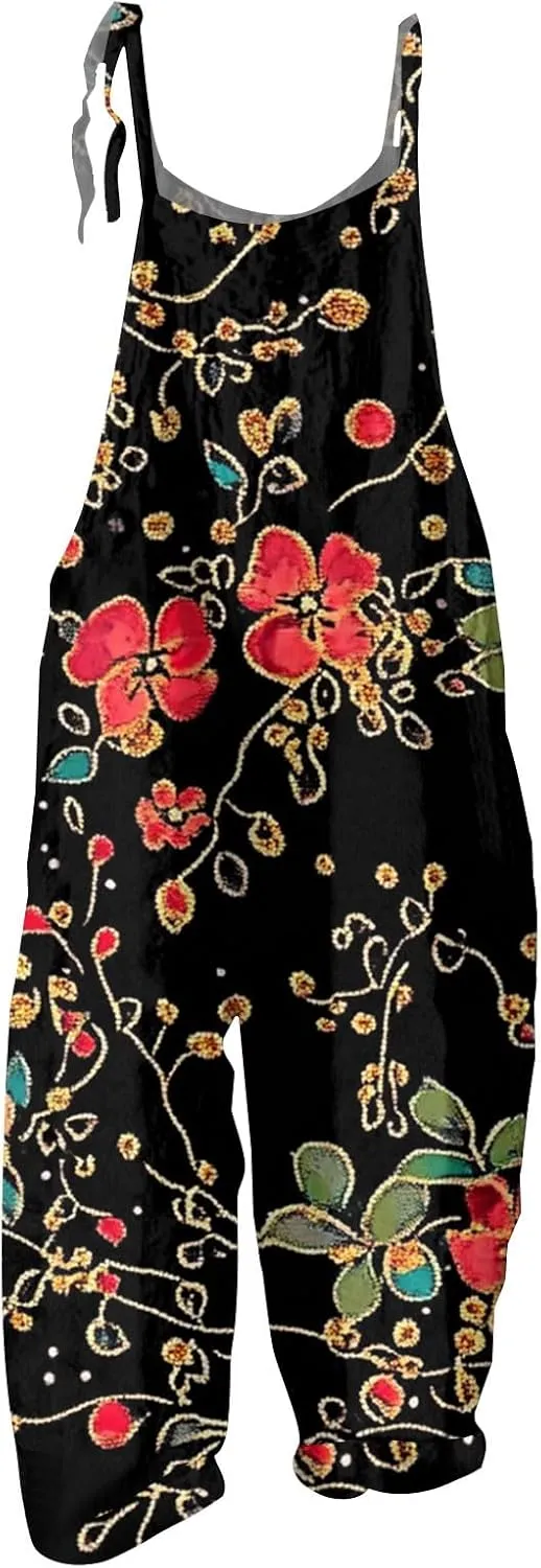 Wide Leg One Piece Jumpsuits for Women, Loose Trendy Spring Beach Casual Boho Womens Rompers for Summer