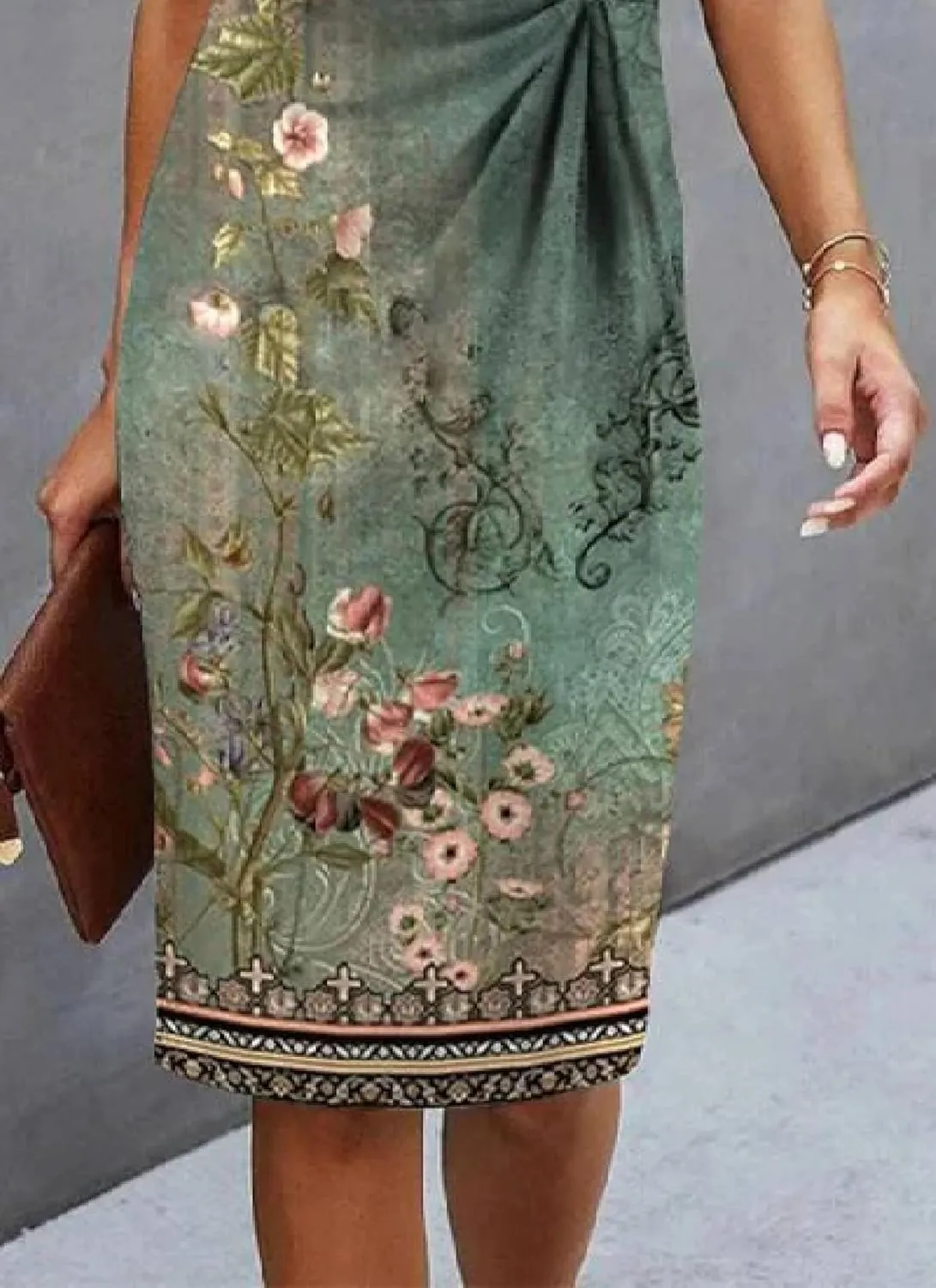Women's Chic Floral Print Round Neck Short Sleeve Shift Mini Dress 2025 Summer Casual Elegant Beach Vacation Dresses
