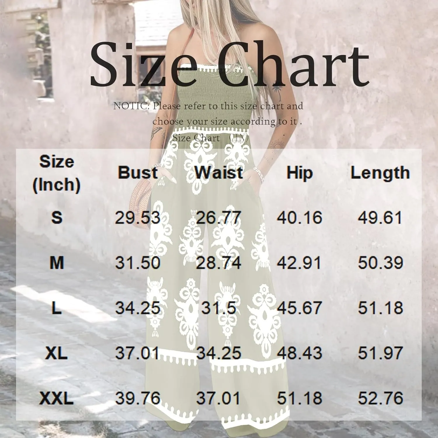 Womens Jumpsuits Casual One Piece Shirred Strap Wide Leg Long Pants Rompers with Pockets Boho Summer Outfits