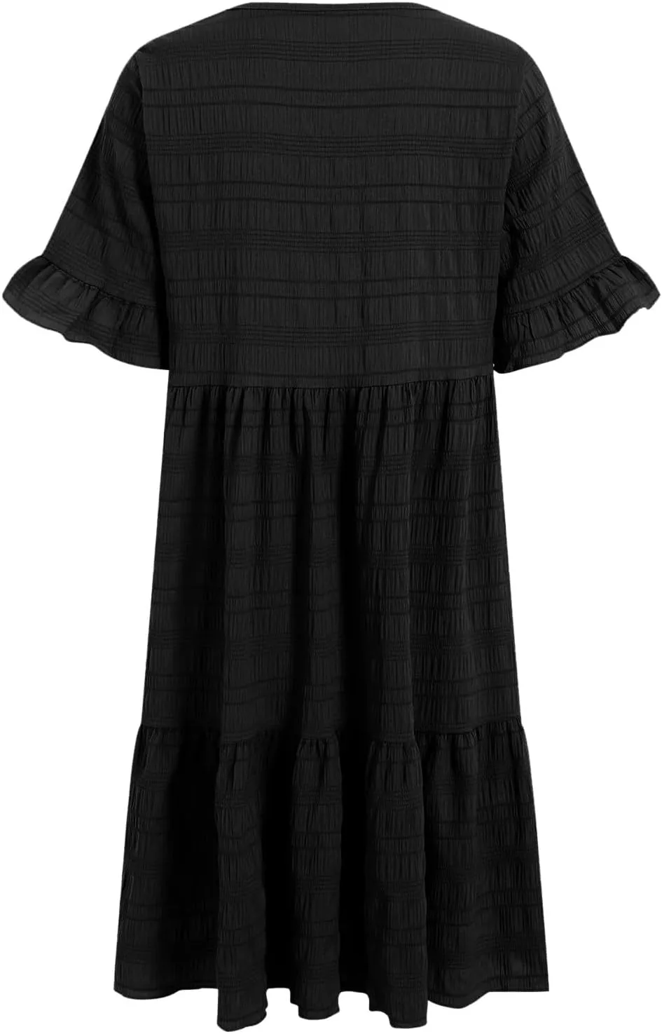 Womens Summer Dresses Fashion 2025 Crewneck Solid Casual Short Sleeve Spring Mini Dress Beach Vacation Dresses